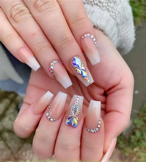 natural bling nails|bling designs for gel nails.